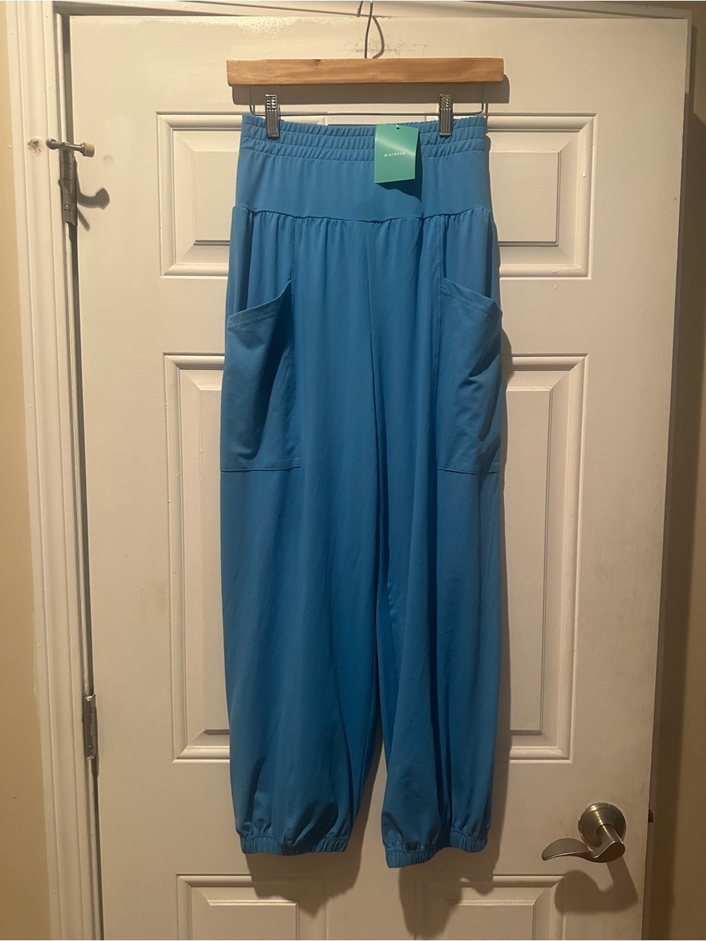 Mintreus Light Blue Track Joggers Pocket Details New & Cute!